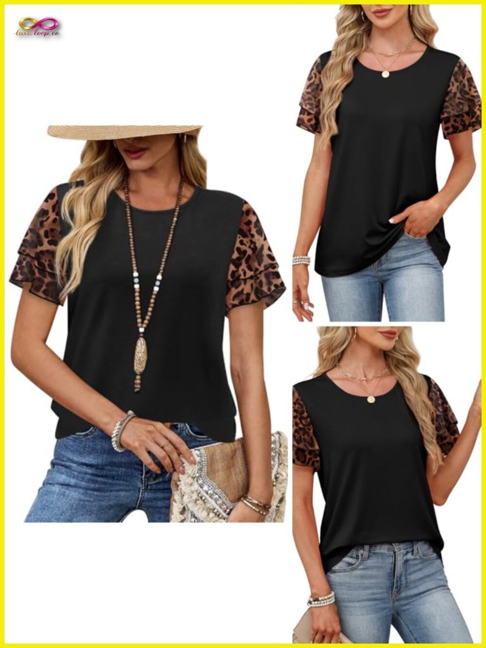 Ruffle Sleeve Chiffon Blouse - Summer Beach Top